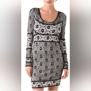 Free People black and white floral dress, stretchy, lined, size small